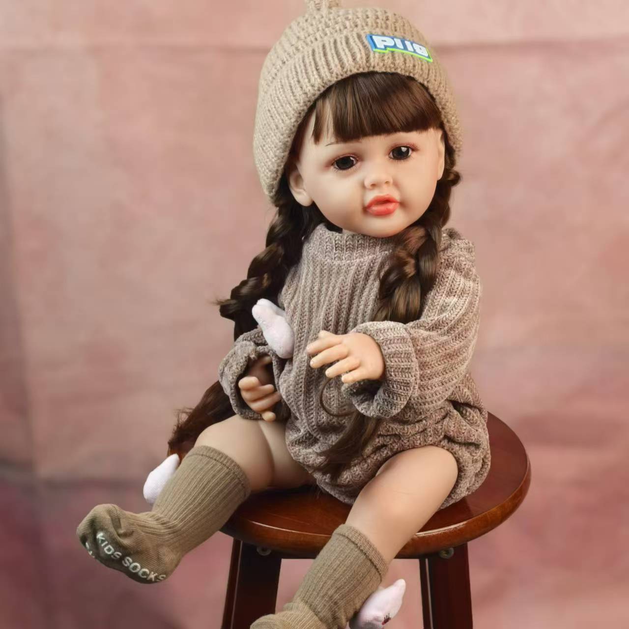 22 pollici occhi azzurri capelli lunghi gemelli reborn bambine-Betty