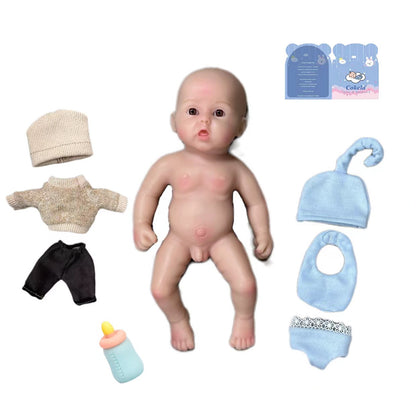 6 pollici Occhi aperti Mini Silicone Reborn Bambola Ragazza/Ragazzo