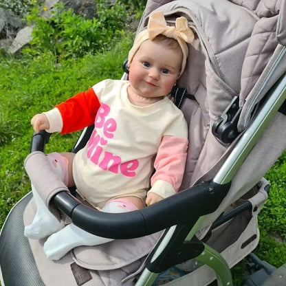 Bambola reborn morbida da 60 cm con occhi aperti-Maddie