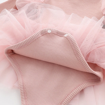 long sleeve suspender Dress and Headband 2-Piece set for 22 Inches Dolls