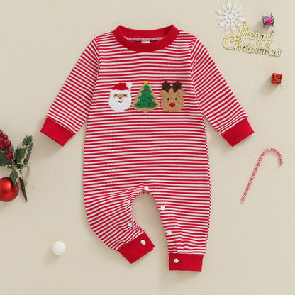 Stripe Long Sleeves Christmas Clothes for 23-24 Inches Reborn Dolls