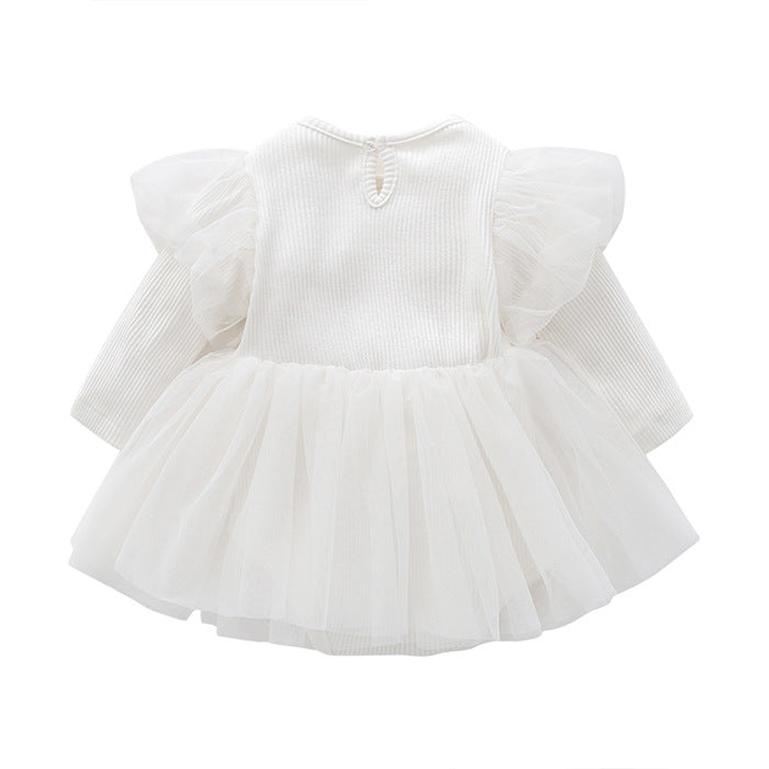 long sleeve suspender Dress and Headband 2-Piece set for 22 Inches Dolls