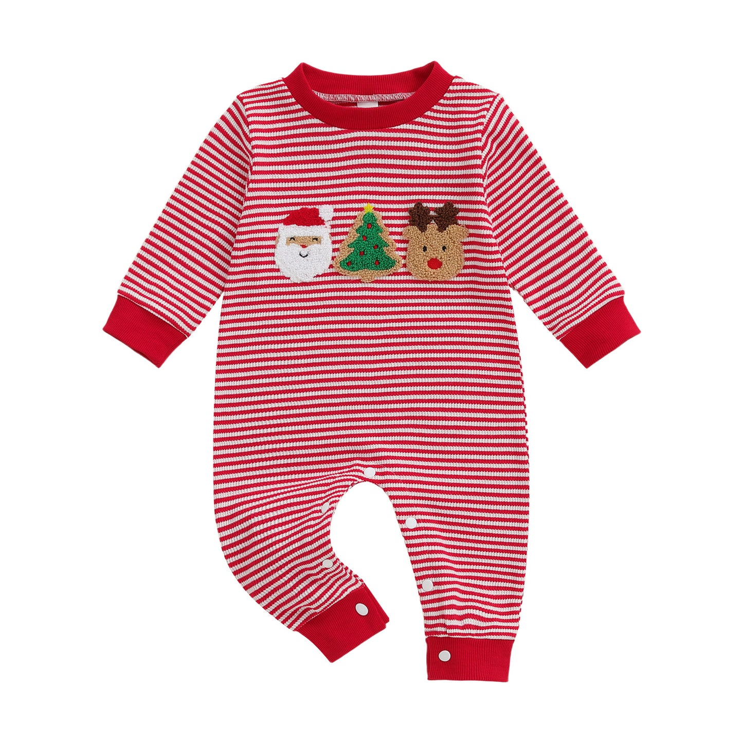 Stripe Long Sleeves Christmas Clothes for 23-24 Inches Reborn Dolls
