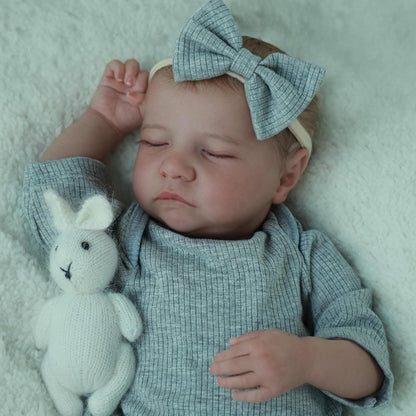 18 Inches Lifelike Closed Eyes Levi Reborn Doll With Headband