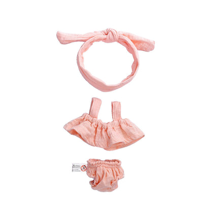 Completo da 3 pezzi composto da top intimo e fascia per capelli per bambole reborn da 30cm (12 pollici)