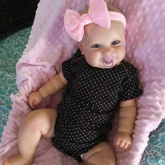 Bambola Reborn Realistica da 20 Pollici con Corpo Morbido e Occhi Aperti - Maddie