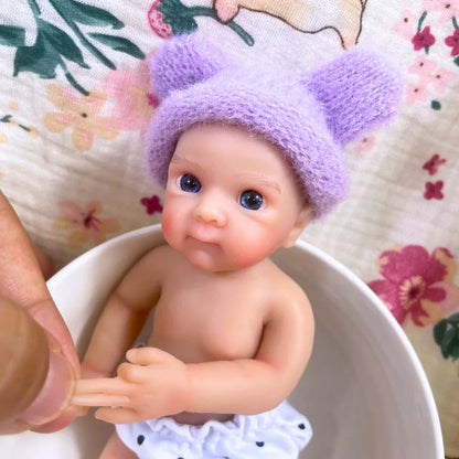 6 inches Blue Eyes Full Silicone Mini Reborn Doll Girl-Bettie