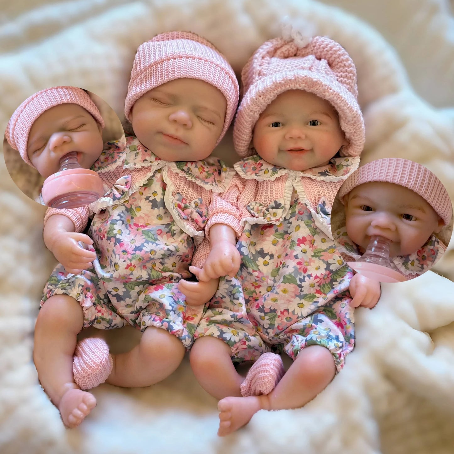 Sorelle gemelle reborn in silicone da 30 cm: Pascale e Vivienne