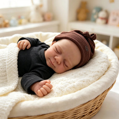 18 Inches Soft Full Silicone Pascale Reborn Baby Girl in Black Jumpsuit