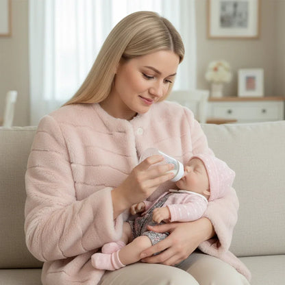 Bambola Reborn da 30 cm completamente in silicone con bocca apribile ragazza-irys