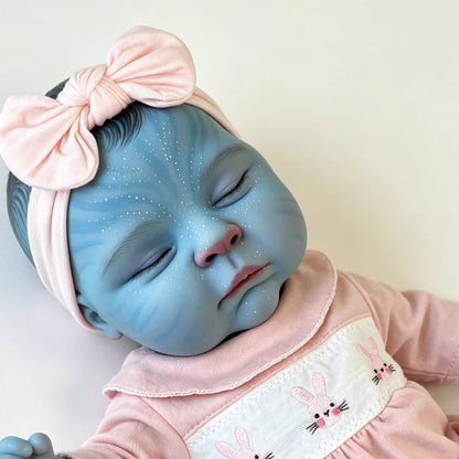 Bambola reborn Peaches Asleep da 19 pollici vestita di rosa