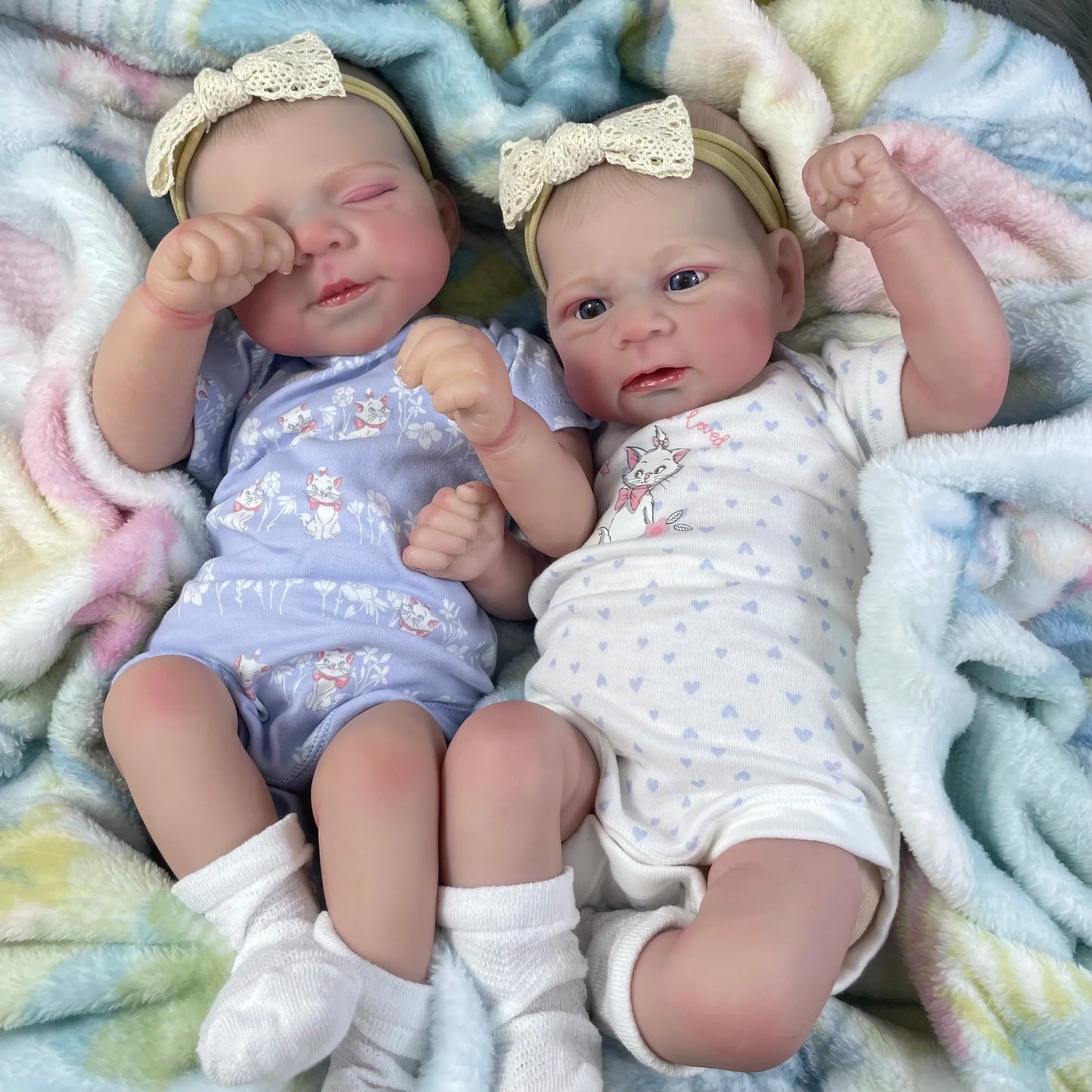 19 Inch Realistic Soft Body Reborn Doll Twin Sisters-Pascale and Elijah