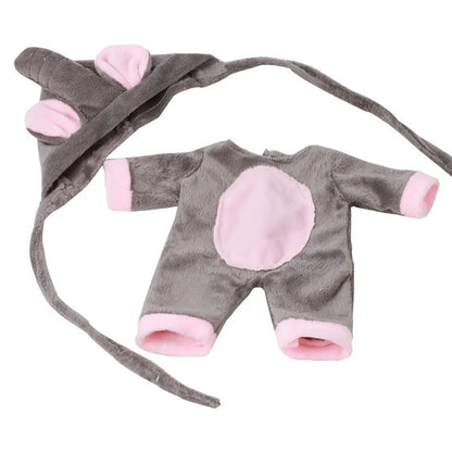 Cartoon Clothes and Hat 2-Piece Set for 12 Inches Reborn Dolls