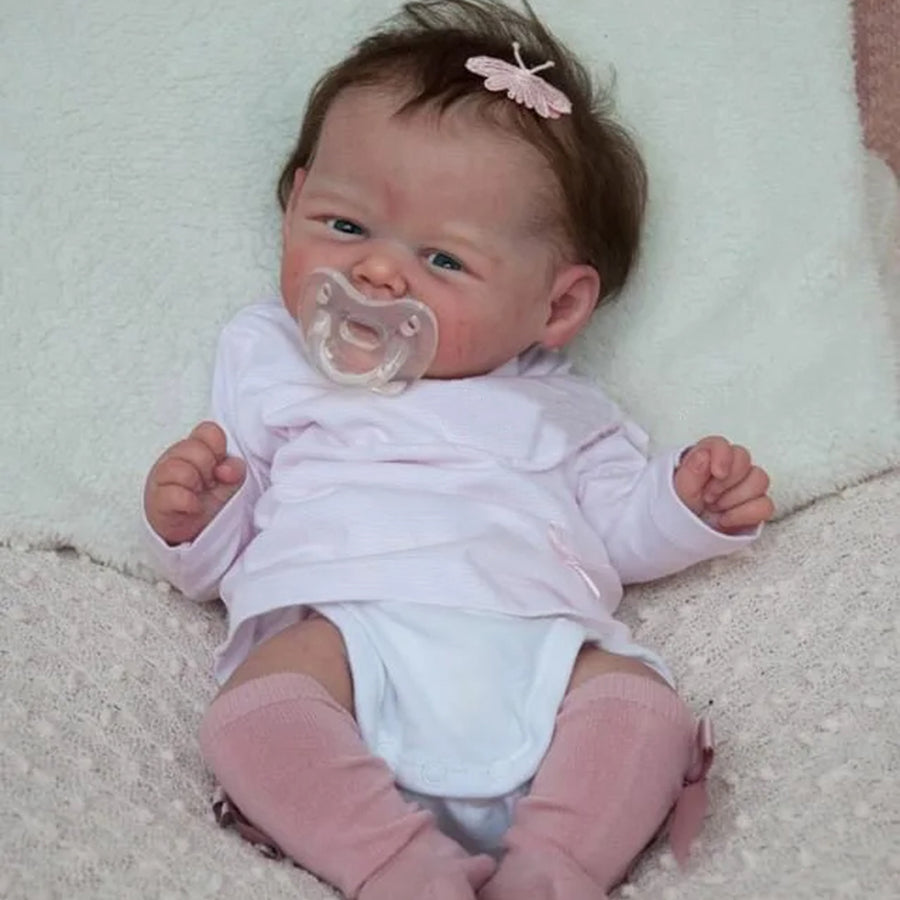 19 inch Reborn Ansel Doll with Open Eyes and Short Hair - Live