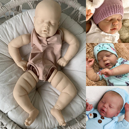 Kit per bambola reborn Alexis da 22 pollici occhi chiusi non verniciati