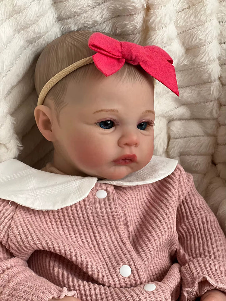 48cm Soft Body 3D Skin Painted Hair Blue Eyes Reborn Baby Meadow
