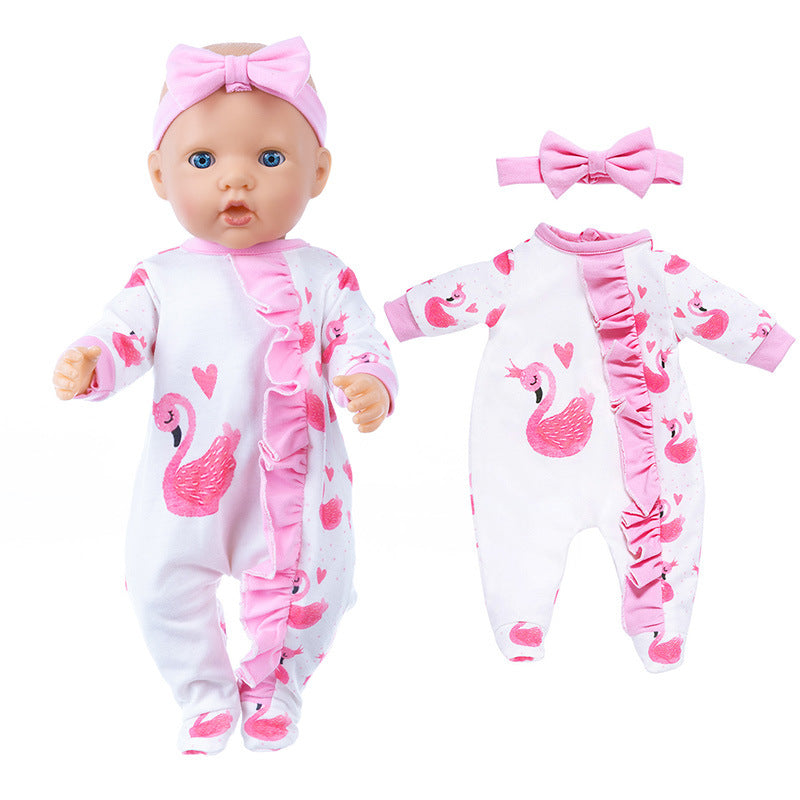 Floral Printing Clothes Set for 17-18 Inches Reborn Dolls