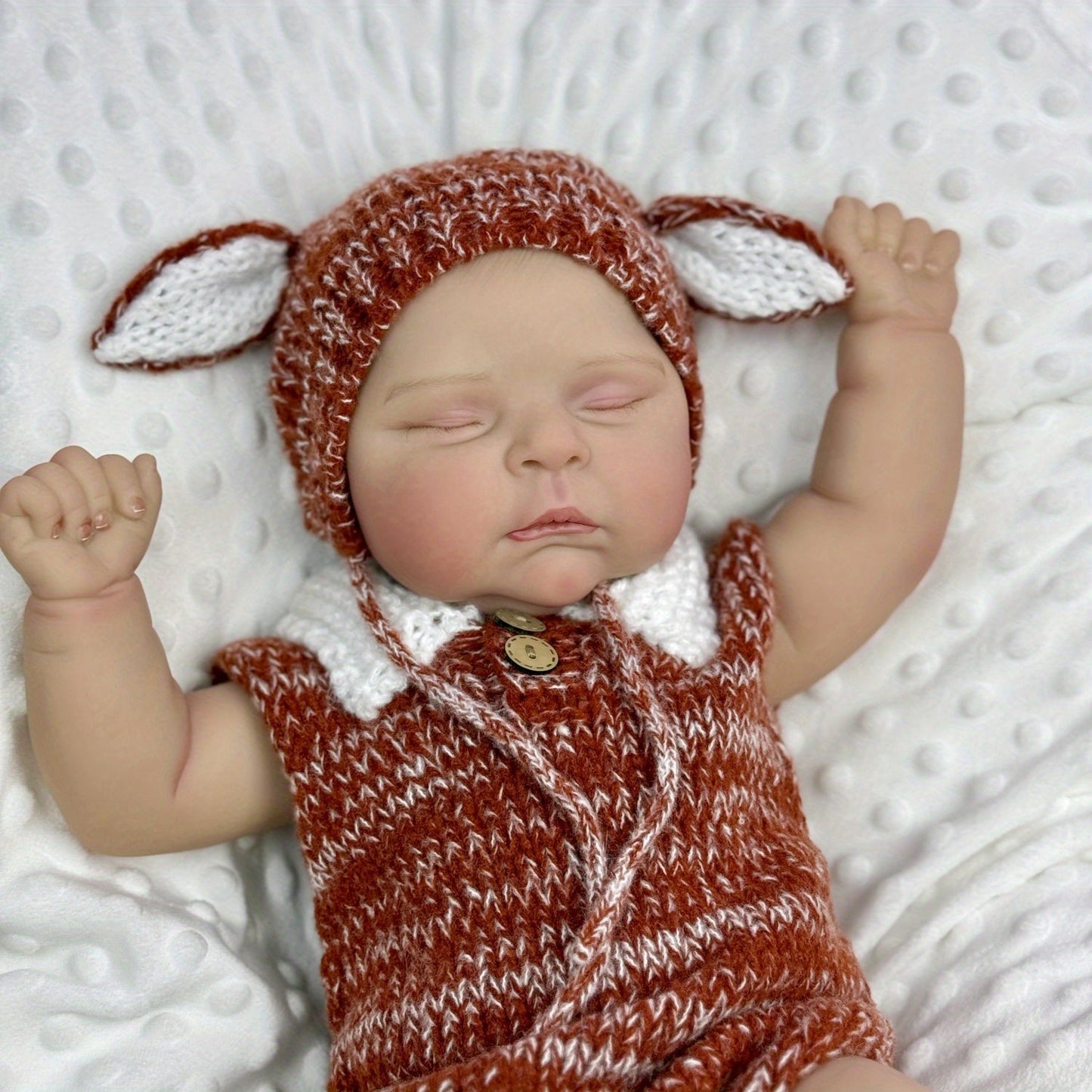 20 Inches 3D Skin Soft Body Sleeping Reborn Doll- Peaches