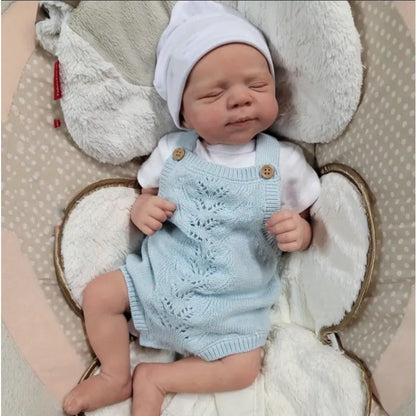 Bambola reborn realistica dipinta a mano da 48 cm Pascale che dorme