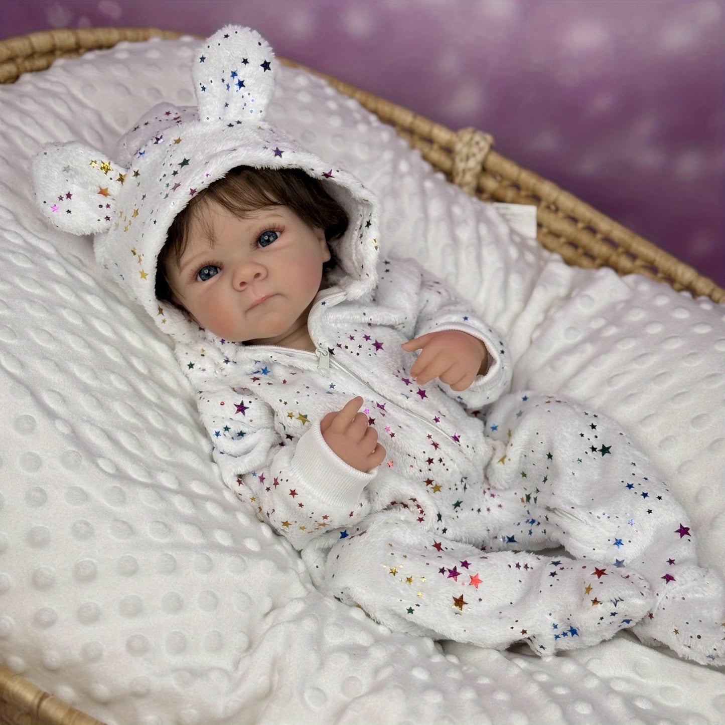 Neonata rinata Bettie con corpo in vinile realistico da 45 cm e capelli corti