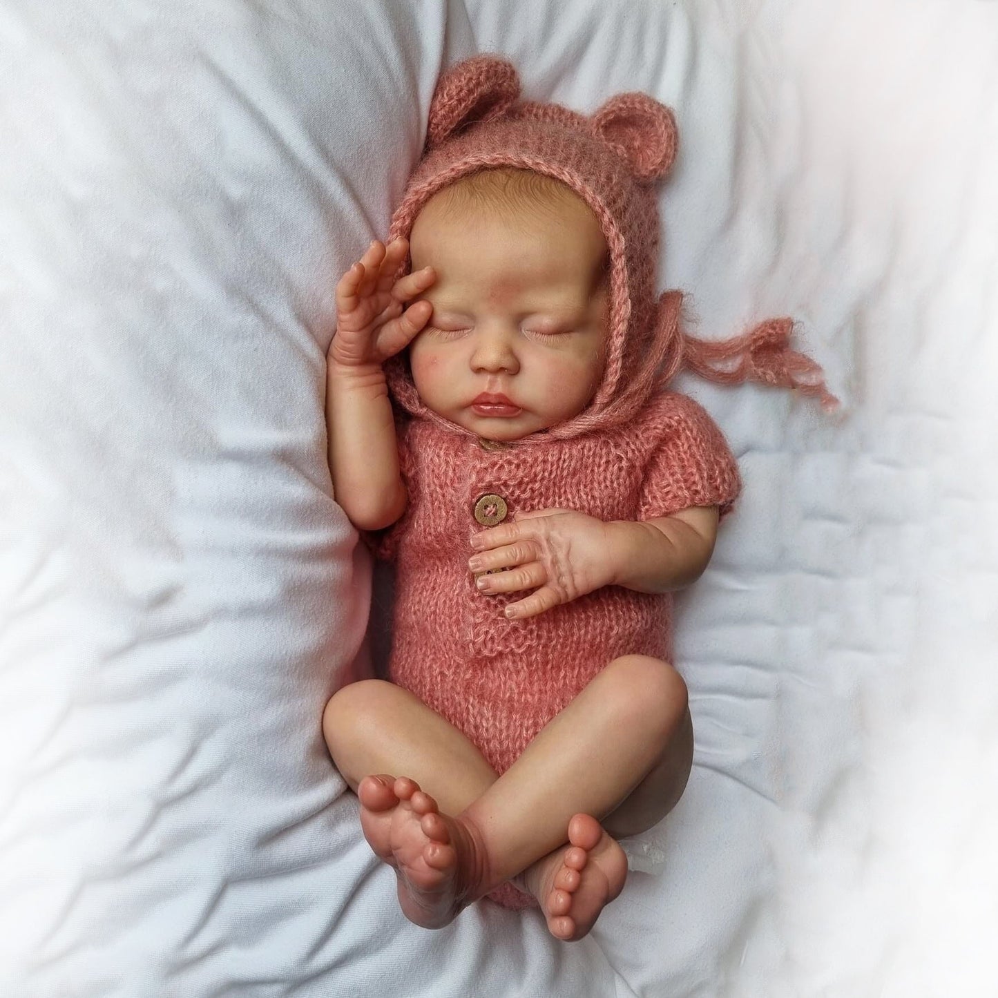 18 inch Reborn Dolls of sweet sleeping Nora without hair