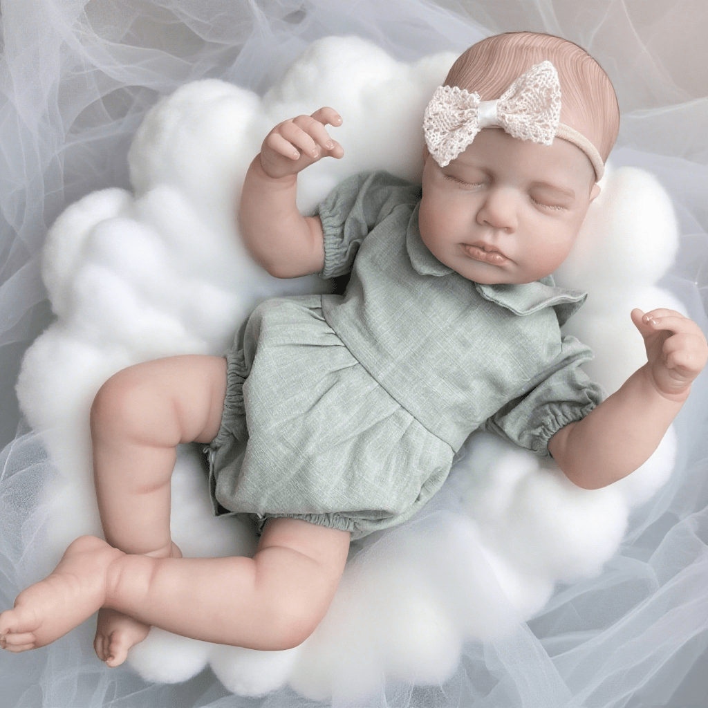 20 Inches Asleep LouLou Reborn Doll Girl in blue Clothes