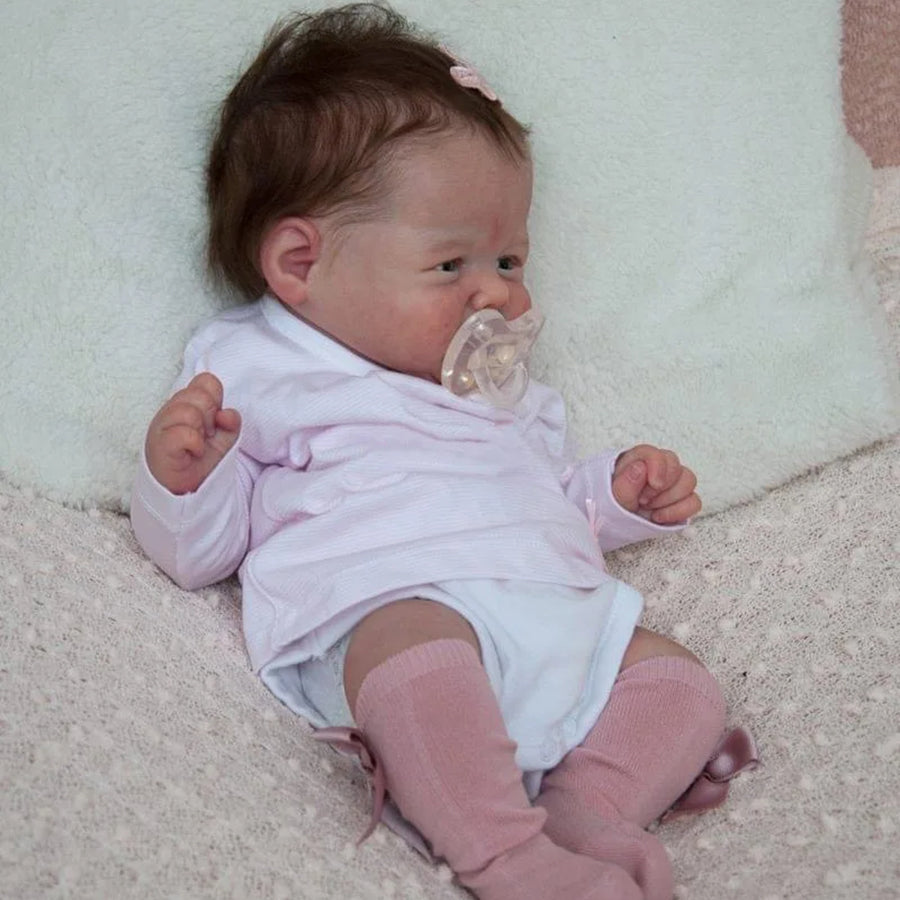 19 inch Reborn Ansel Doll with Open Eyes and Short Hair - Live