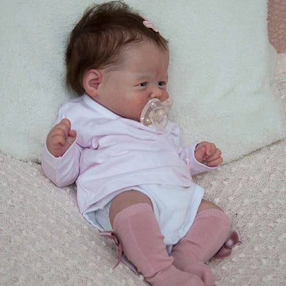 19 inch Reborn Ansel Doll with Open Eyes and Short Hair - Live