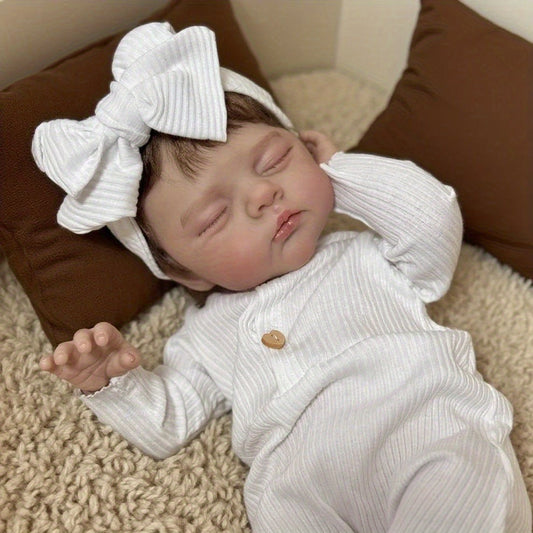 19 inches 3D-Paint Closed Eyes Short Hair Reborn Doll Irys