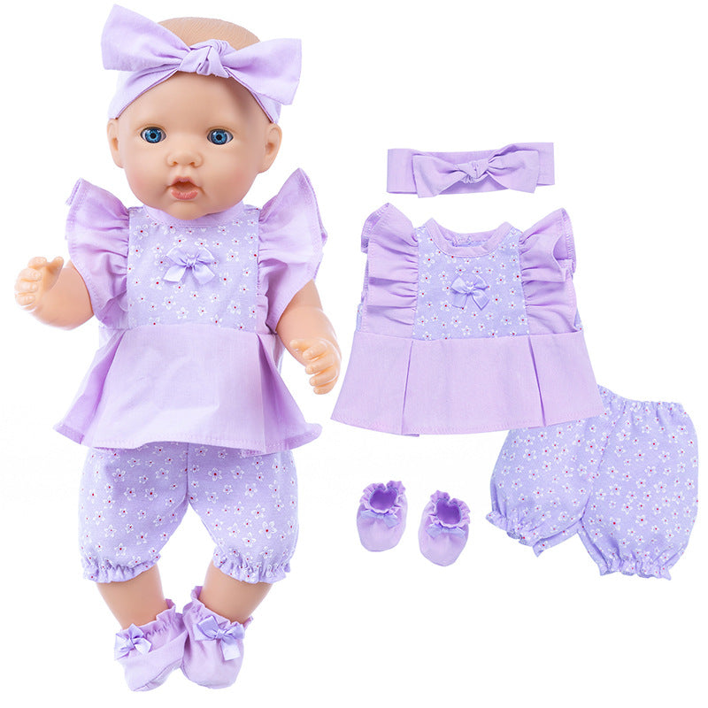 Floral Printing Clothes Set for 17-18 Inches Reborn Dolls