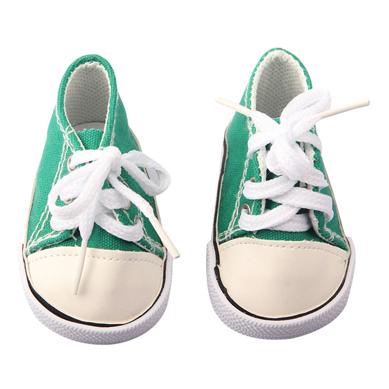 Scarpe alte in tela per bambole reborn da 17-18 pollici