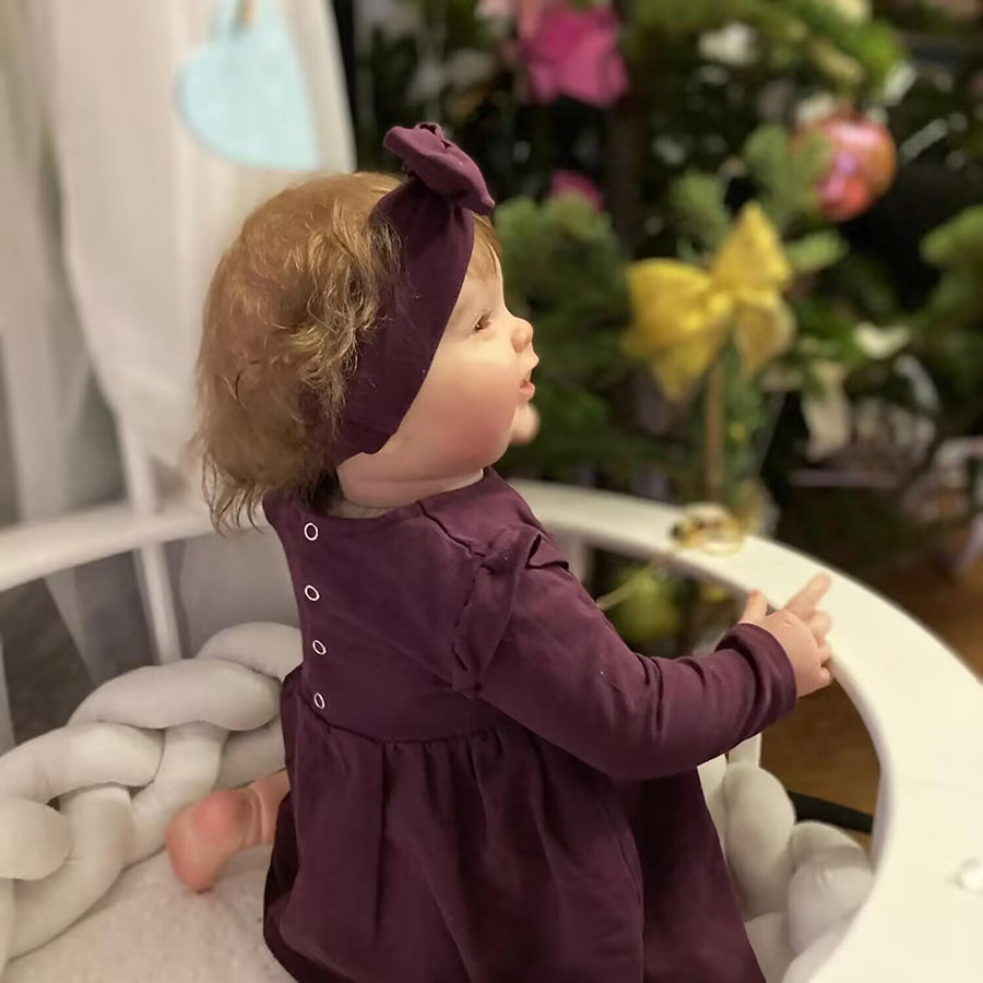 Bambola Reborn Kodi Elaine Apri gli occhi realistica da 24 pollici/60 cm