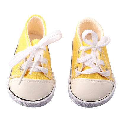 Scarpe alte in tela per bambole reborn da 17-18 pollici