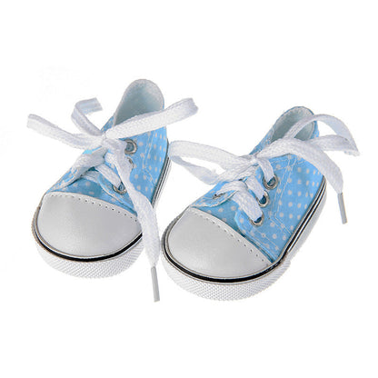 Scarpe alte in tela per bambole reborn da 17-18 pollici