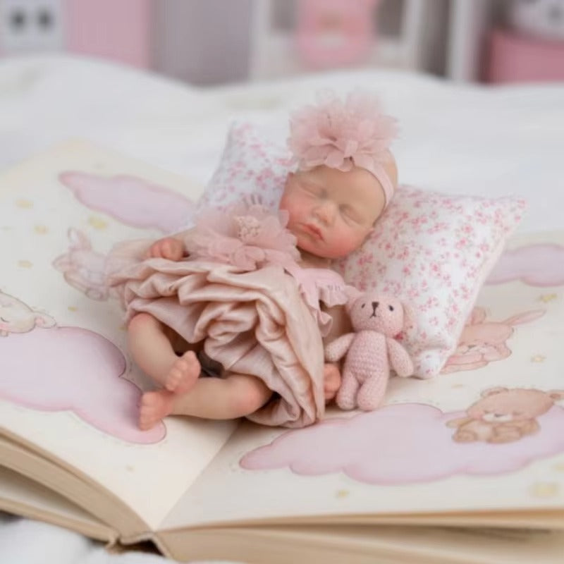 Mini bambole reborn in silicone da 6 pollici sorelle gemelle - Loulou e Vivienne