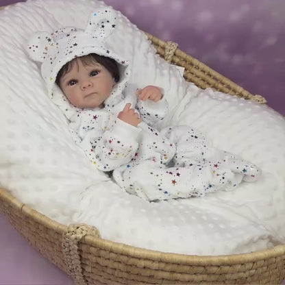 Neonata rinata Bettie con corpo in vinile realistico da 45 cm e capelli corti