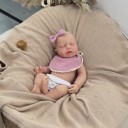 45cm Silicone Stretchable Closed Eyes Loulou Reborn Girl