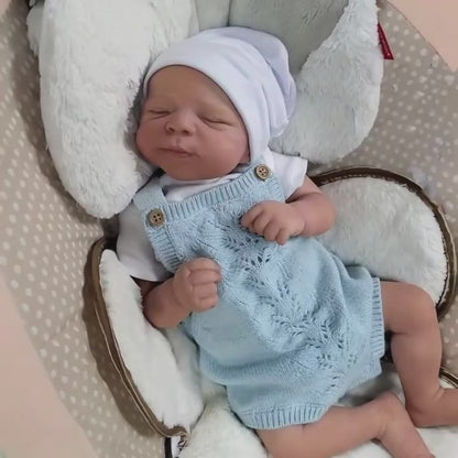 Bambola reborn realistica dipinta a mano da 48 cm Pascale che dorme