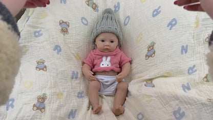 30cm Full Silicone Meadow Reborn Baby Girl in Pink Clothes