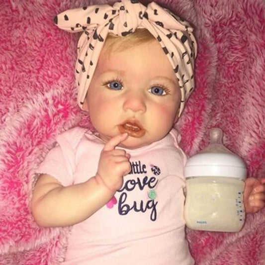 22 inch 55 cm Halle Really Soft Blonde Hair Reborn Doll Girls