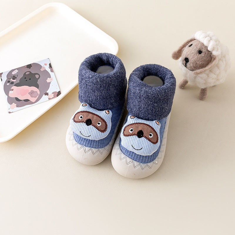 Warm soft soled baby shoes for cartoon doll