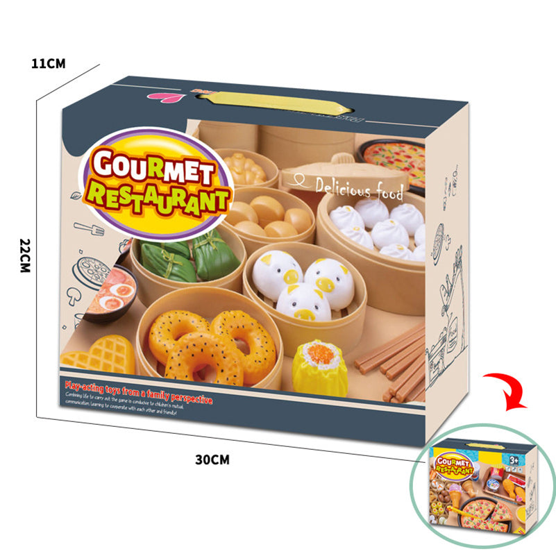 Giochi per bambini Simulazione Cucina Giocattoli Cibo cinese e occidentale Set da 40 pezzi
