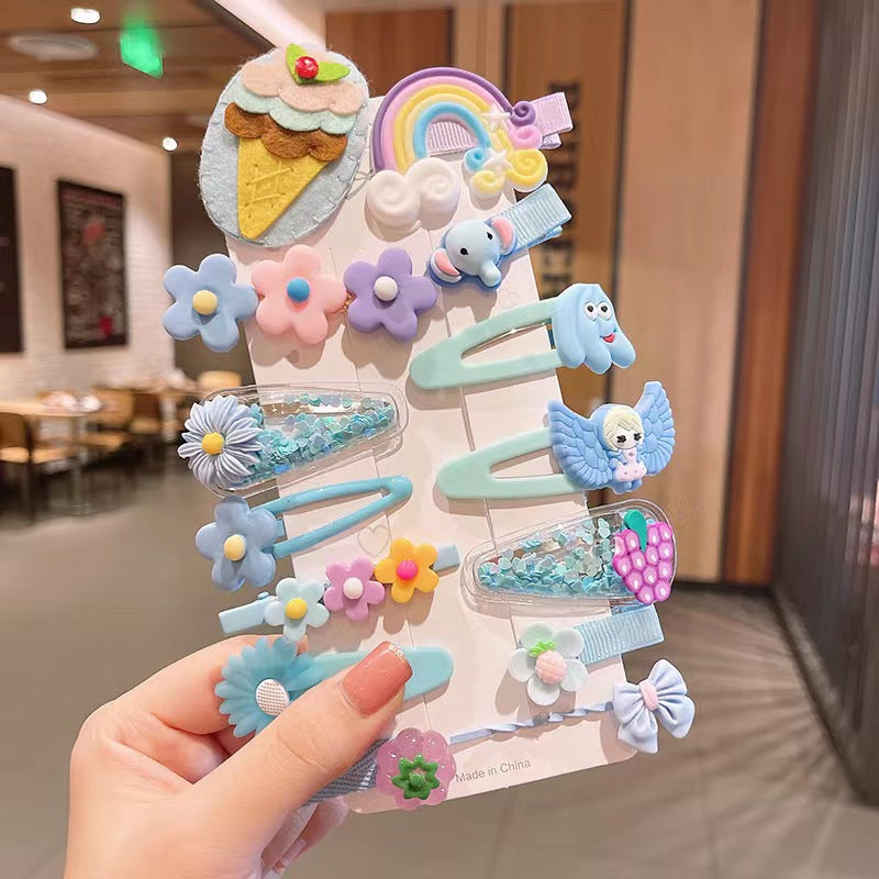 Set di 14 pezzi per forcine BB Cartoon per bambini carini