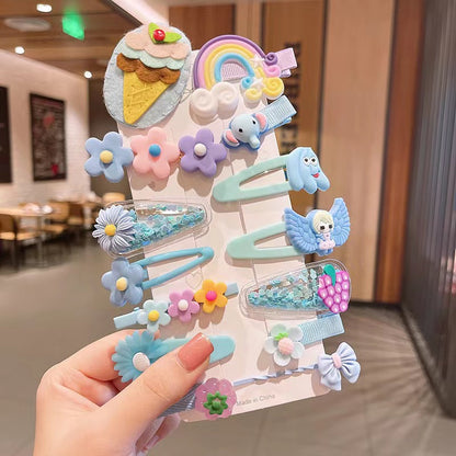 Set di 14 pezzi per forcine BB Cartoon per bambini carini