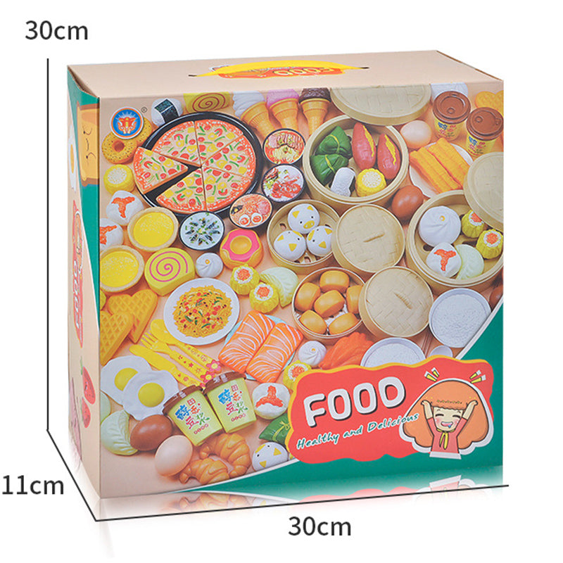 50 Pezzi di Cibo da Cucina da Gioco per Bambini, Carino, Finta di Tagliare, Cibo da Gioco