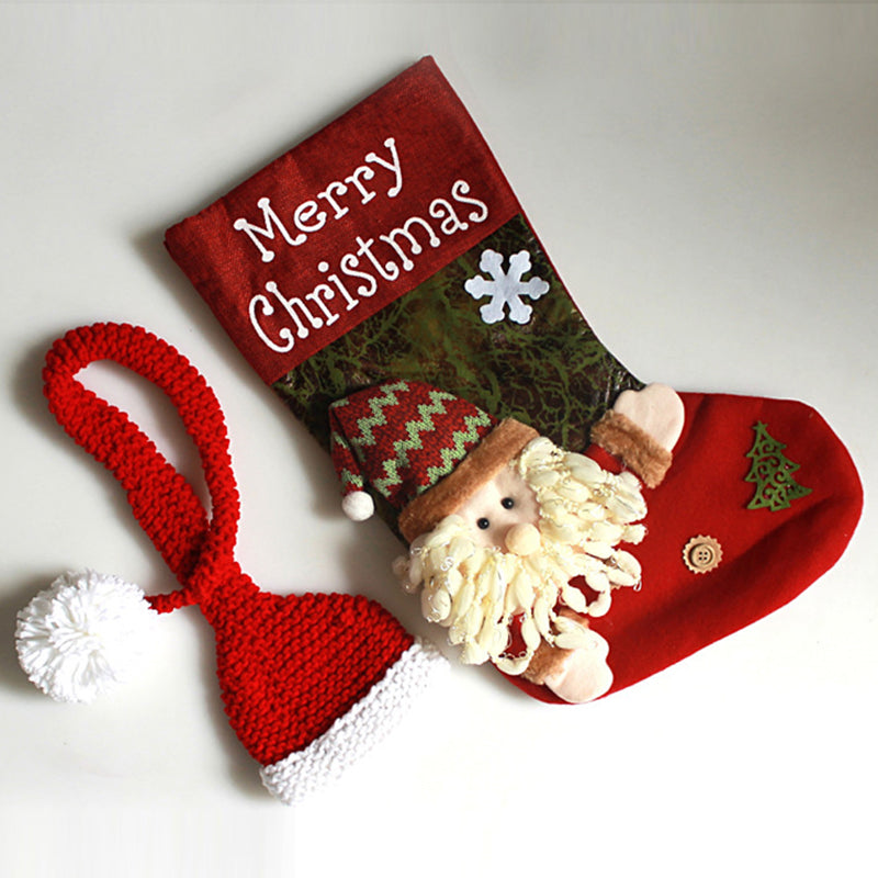 Christmas themed sleeping bag with hat for 16-22 inch dolls