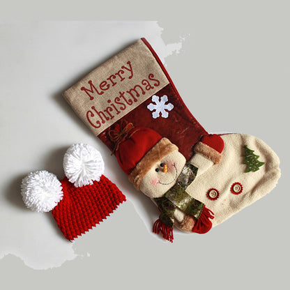 Christmas themed sleeping bag with hat for 16-22 inch dolls