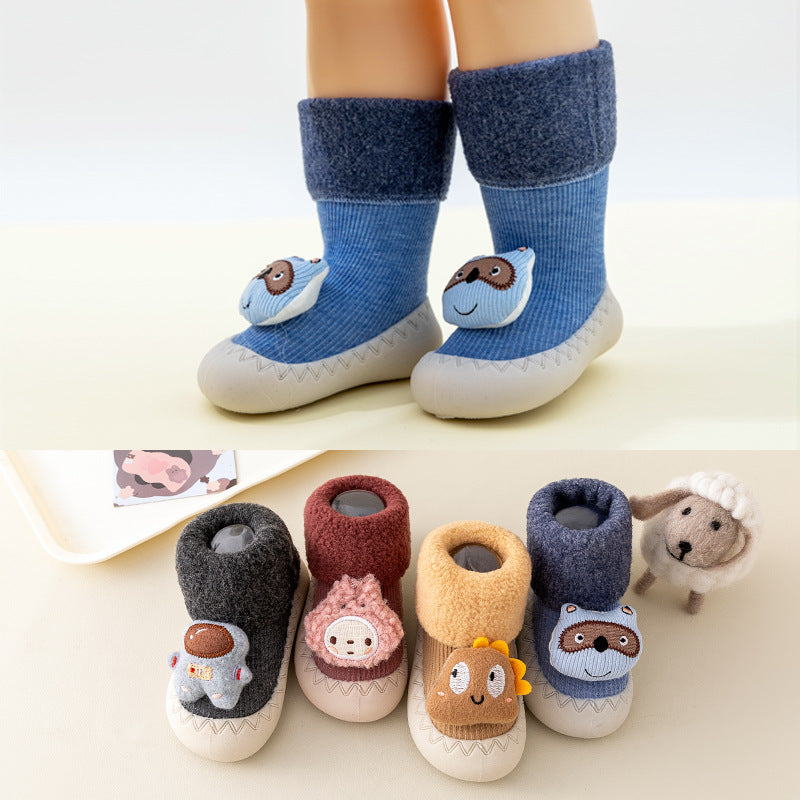 Warm soft soled baby shoes for cartoon doll