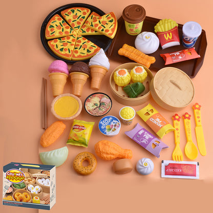 Giochi per bambini Simulazione Cucina Giocattoli Cibo cinese e occidentale Set da 40 pezzi